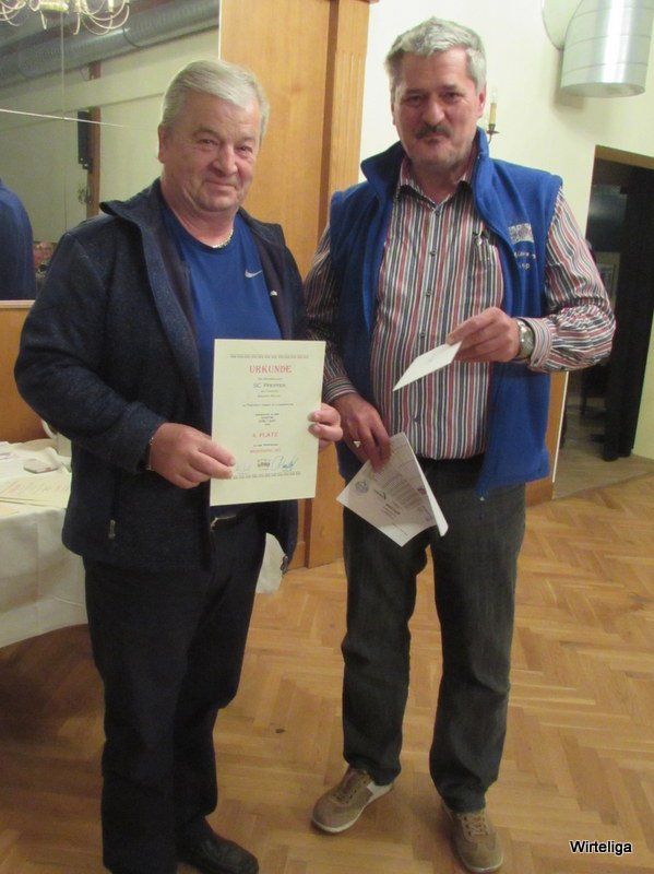 4. Platz - SC Pfeiffer - 2017 Siegerehrung Weinviertel Ost